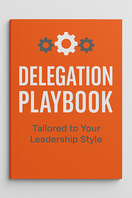 Cover of Delegation Playbook (Grey over Orange) Delegation Playbbook Cover